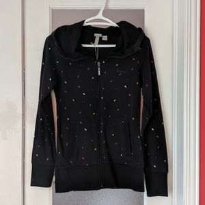 Bench black zip up hoodie size S NWT